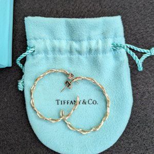 Tiffany & Co - Infinity Hoop Earrings - Sterling Silver - Retired Style